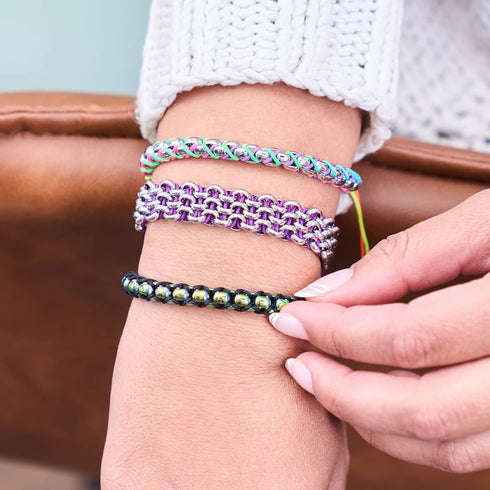 Noir x Argent Licorne | Bracelet Maillons Catena